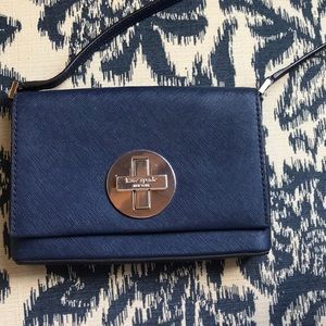 Navy blue kate spade cross body purse